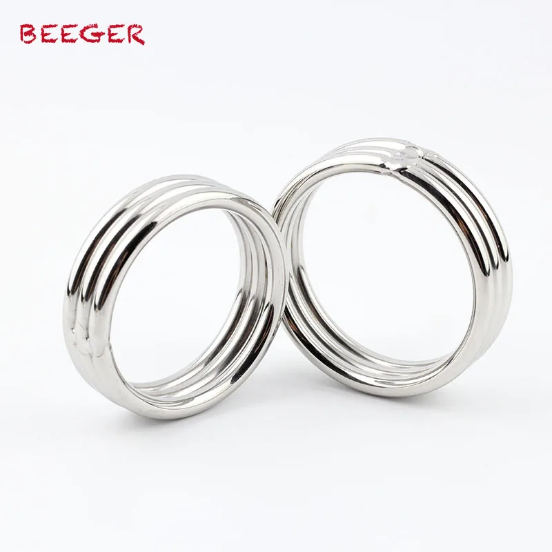 Кольцо на пенис из нержавеющей стали BEEGER Echo подвеска мошонку растягивающая шарик