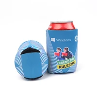 wholesale top quality customized logo printing 3mm neoprene can beer bottle cooler stubby holder