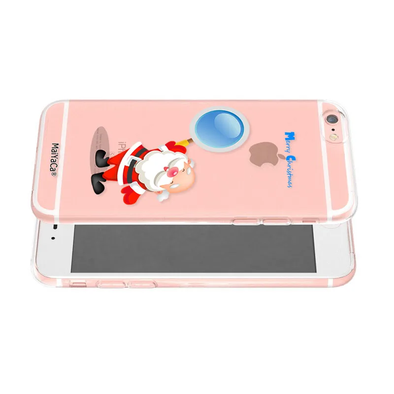 Прозрачный чехол MaiYaCa из ТПУ для сотового телефона с надписью &quotMerry Christmas&quot iPhone x
