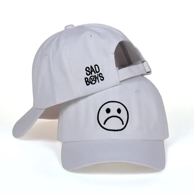 Sad Boys dad шляпа Регулируемый хлопок Harajuku Скейтборд Шапки плач лицо бейсбольная