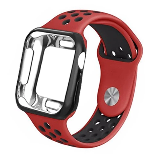 Чехол+ ремешок для apple watch band pulseira apple watch 5 4 3 band 44 мм/40 мм iwatch band cover 42 мм/38 мм correa ремешок для часов браслет