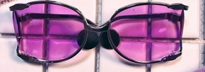purple 1 шт. супер клевые солнцезащитные очки специальные солнцезащитные очки с жемчугом для кукол Blyth аксессуары золотые/Серебряные очки цепи очки для кукол - Цвет: purple