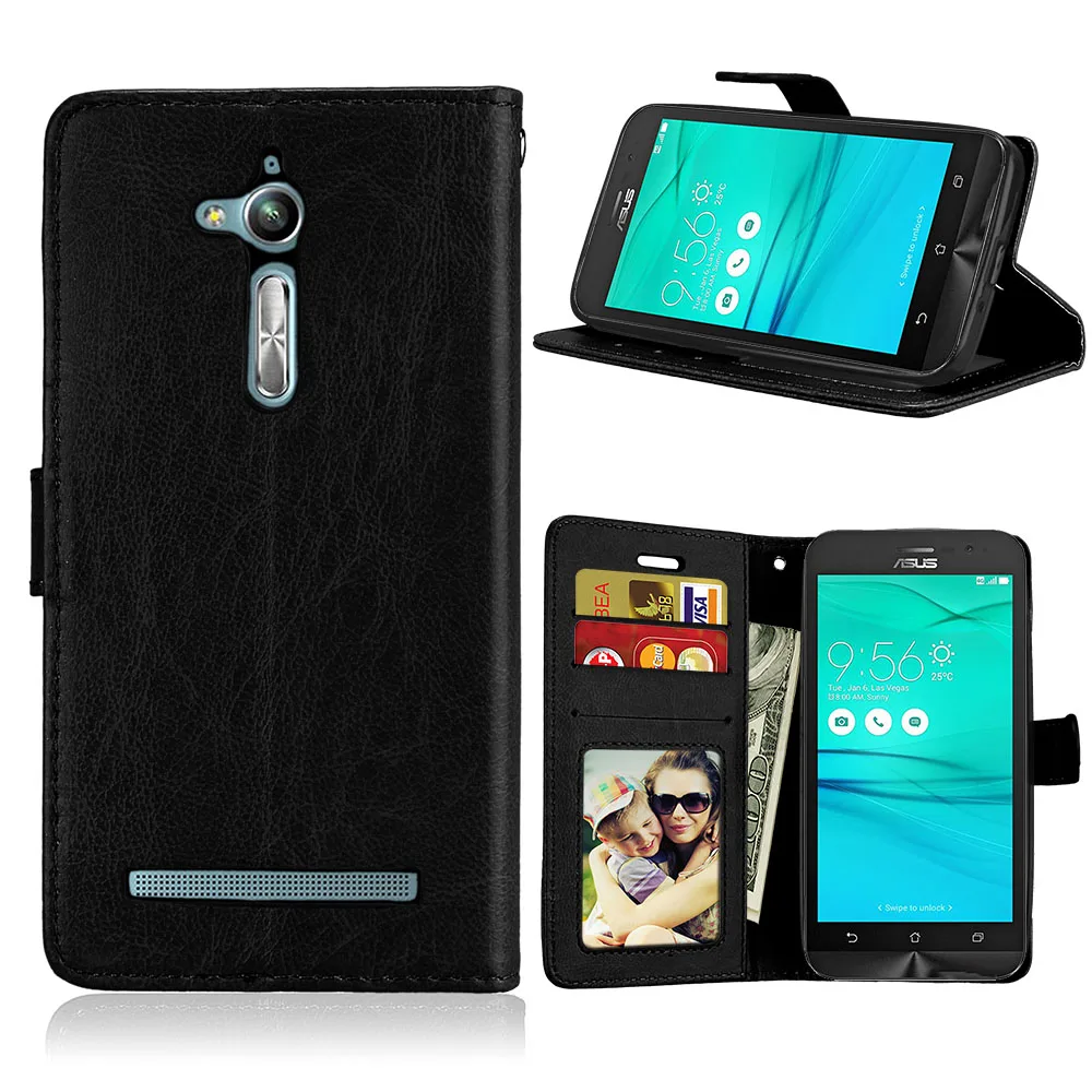 Защитный чехол для телефона Asus ZenFone Go ZB500KL ZB500KG ZB 500 KL KG откидной Чехол кошелек из