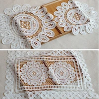 1pieces off white lace tablecloth sheet doilies alencon lace mat top cover