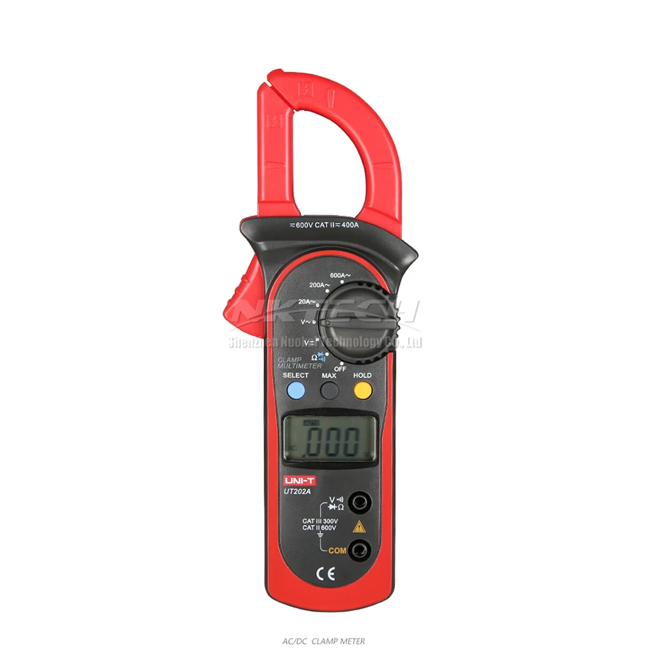 UNI T цифровой клещи мультиметр UT202A UT202 UT201 AC DC Вольт 600 В переменного тока 600A