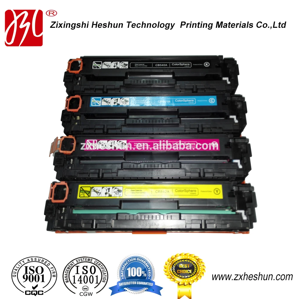 HESHUN CB540A CB540 540A 540 CB541A CB542A CB543A 125A Цвет тонер картридж для hp LaserJet CP1215 CP1515n CP1518ni