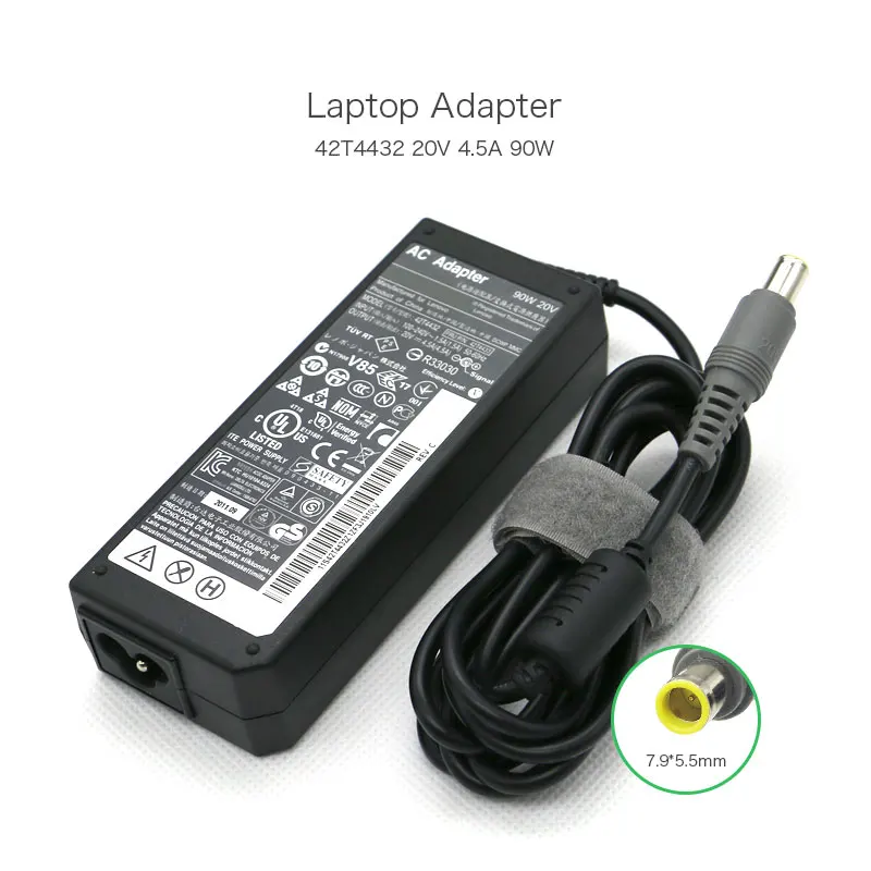 

20V 4.5A 90W 7.9*5.5mm 42T443 Laptop Power AC Adapter for lenovo C100 C200 N100 N200 V100 V200 R60 R60E R60I R61 R61E Notebook
