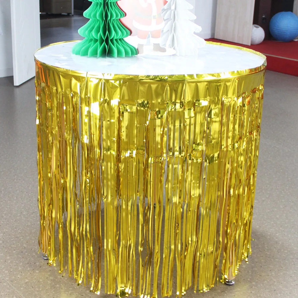 Новое поступление 1 шт. Золотая/зеленая/Серебристая декоративная юбка для стола