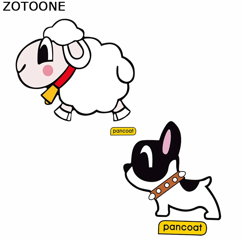 ZOTOONE щенка овечки утюжок на пластыри мультфильм Животные теплопередача патч