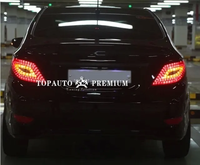 12 V 6000 k светодиодный задний фонарь для hyundai Verna 2012-2013 задние фонари авто сигнальная лампочка светодиодный свет