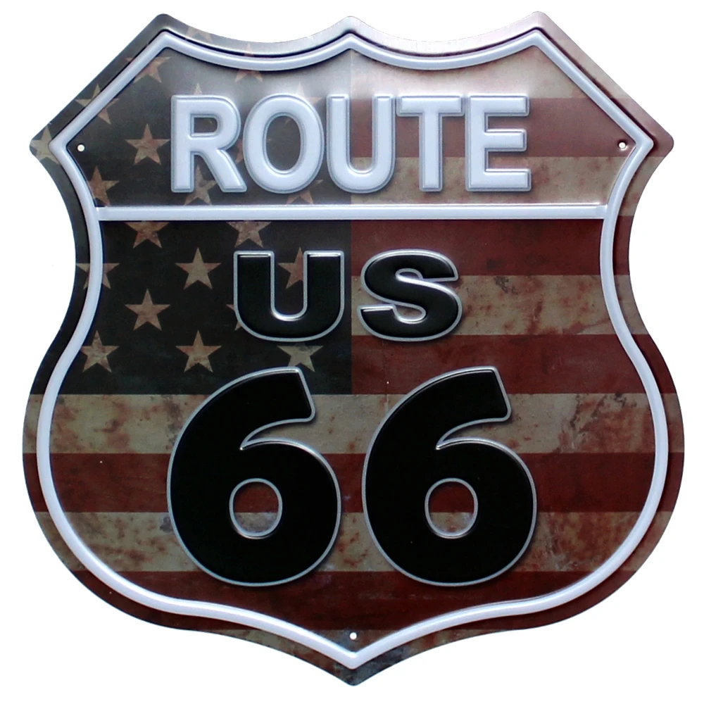 Картина знак [Mike Decoration] Route 66 lrnormal ретро Подарочная настенная доска гостиничный