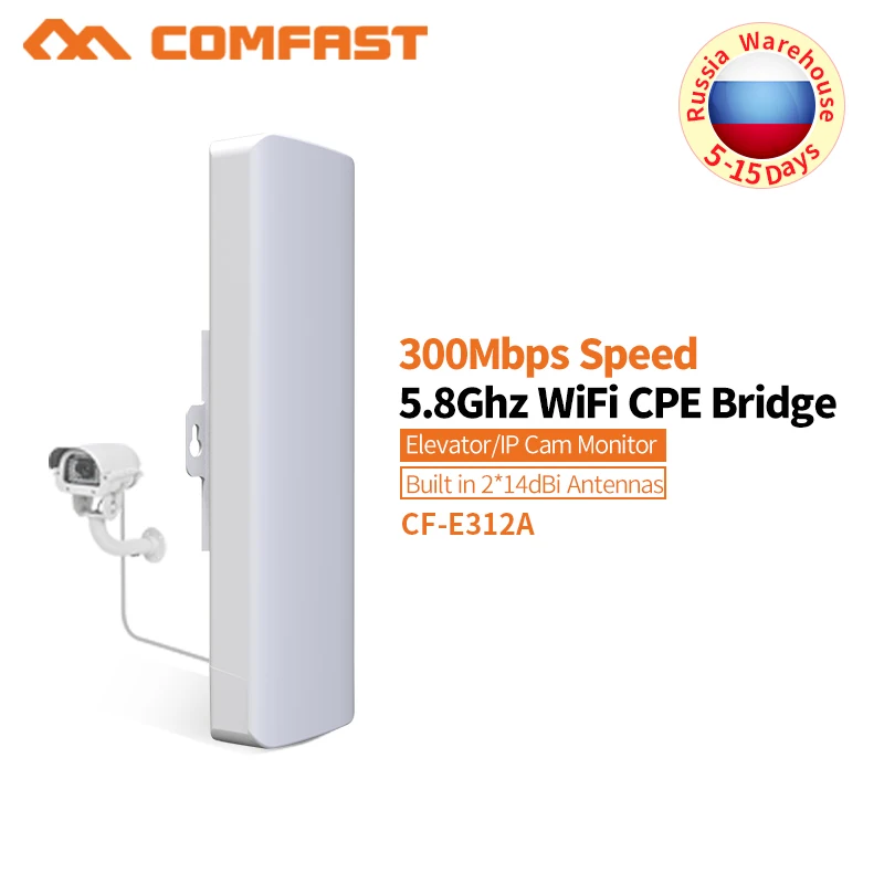 COMFAST Wireless Bridge Outdoor 300Mbps Router 5.8G WIFI Signal Booster Amplifier Long Range Antenna Wi fi Access Point E312A V2