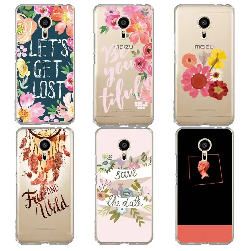 Windbell Soft Clear TPU Phone Case For meilan MX6 pro6 U20 U10 A5 M5 M5S E E2 Flora Cute Silicone Printed Cover Free Shipping | Мобильные