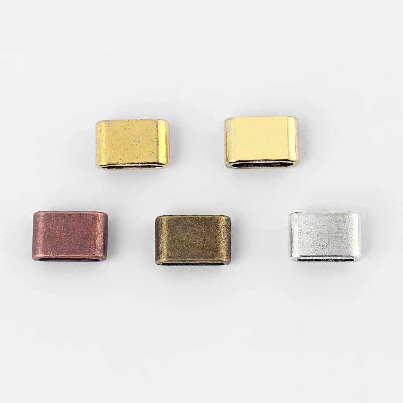 30 шт. кожаный шнур 10*2 мм|slider spacers beads|slider spacerantique bronze |