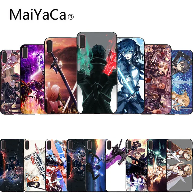 MaiYaCa Sword Art Online Топ детальный 1 кулер для Samsung S5 6 7 8 9 plus edge Note черный мягкий чехол