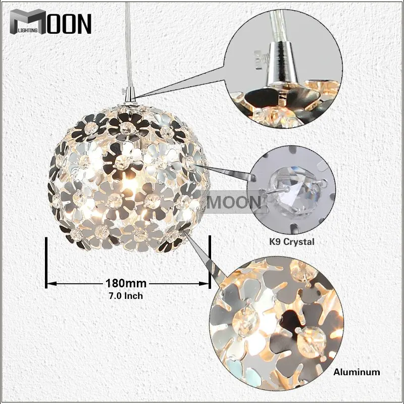 Красивый цветок подвеска кристалл света / лампы светильник лампа для Спальня |
