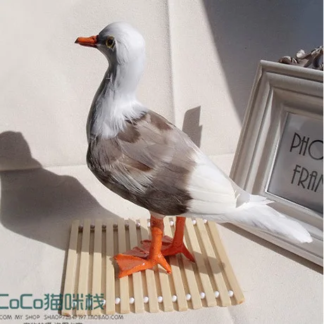 Креативное украшение для дома настоящее перо ручная работа имитация чайки