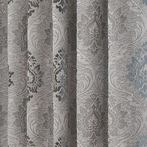 Grey Оконные панели NAPEARL, Цветочные жаккардовые полушторы,, Коричневые Шторы для спальни, натуральные готовые ткани - Цвет: Grey