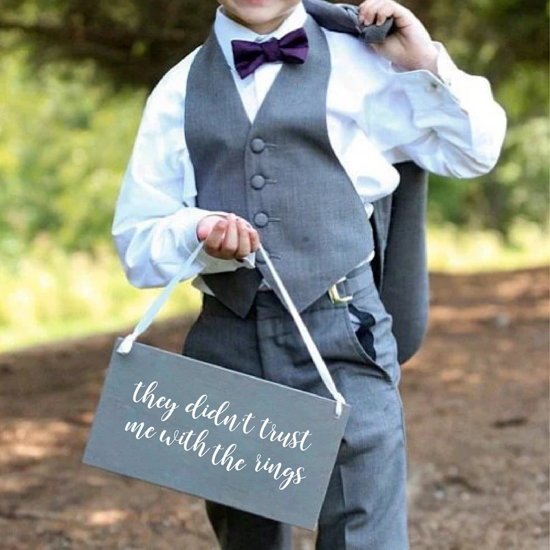 

Wedding Sign Bearer Sticker Funny Wedding Decoration They Didn't Trust Me With The Sign Poster Mural Decals W401