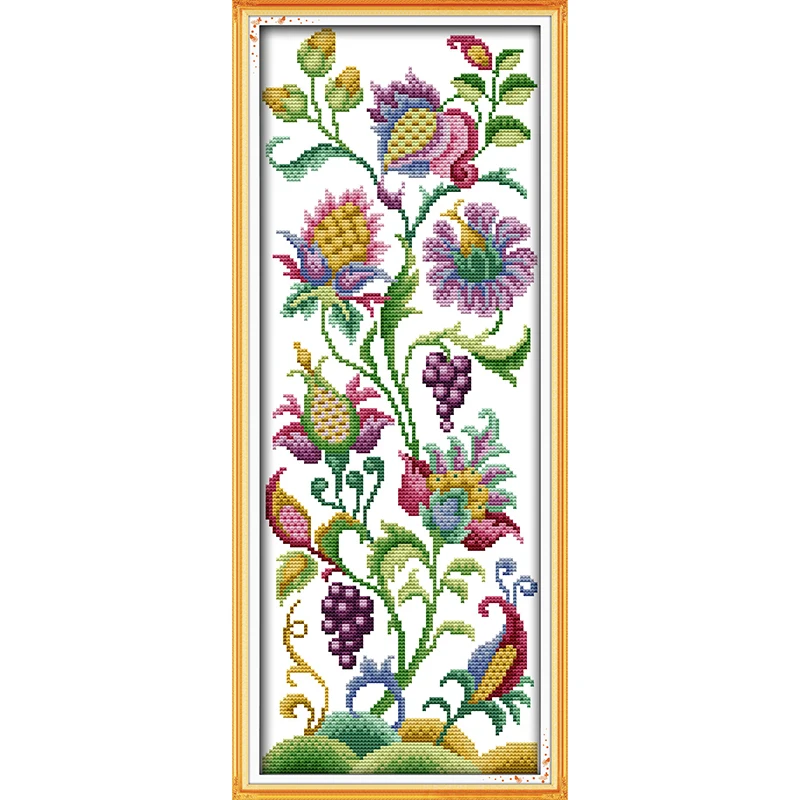 Картина для вышивки крестиком из хлопка с абстрактными цветами|cross stitch|14 ctflower cross