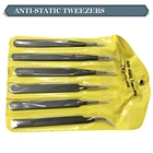 Хит продаж; 6 шт Нержавеющаясталь промышленный безопасные антистатические пинцеты Набор инструментов Набор, коробка с инструментами, инструменты для обслуживания Наборы электронный компонент инструмент для ремонта