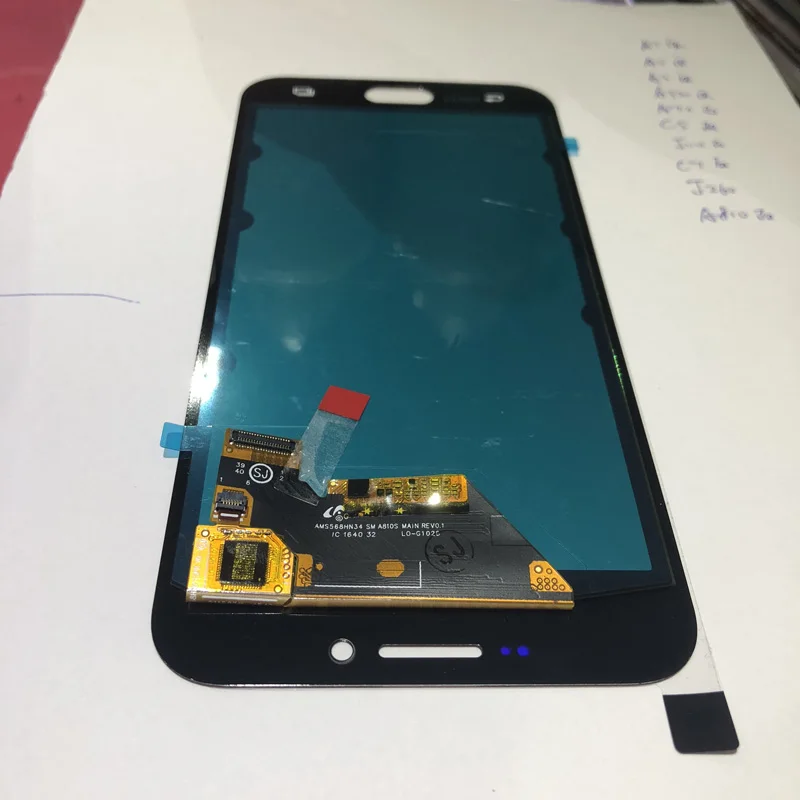 A810 gold amoled Супер AMOLED ЖК-дисплей для samsung Galaxy A8 A8100 A810 lcd кодирующий преобразователь сенсорного экрана в сборе - Цвет: A810 gold amoled