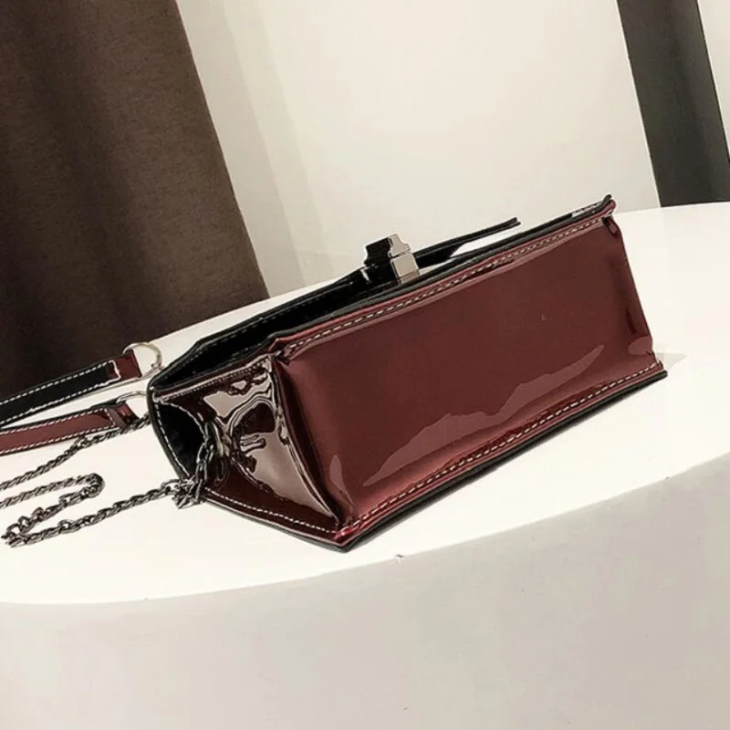 

2019 luxury women designer small bolso mujer summer messenger chain Glossy tote crossbody bags for Mini shoulder bag sac bolso