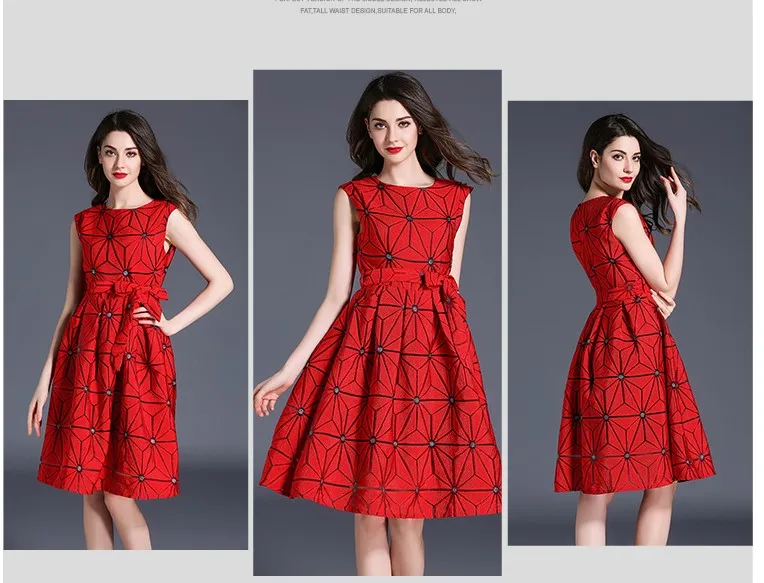 Новое поступление 2017 Модные приталенные синие платья для девочек женское