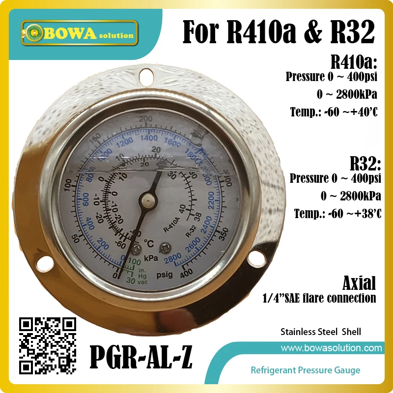 2.8MPa only R410a & R32 refrigerant stainless steel pressure