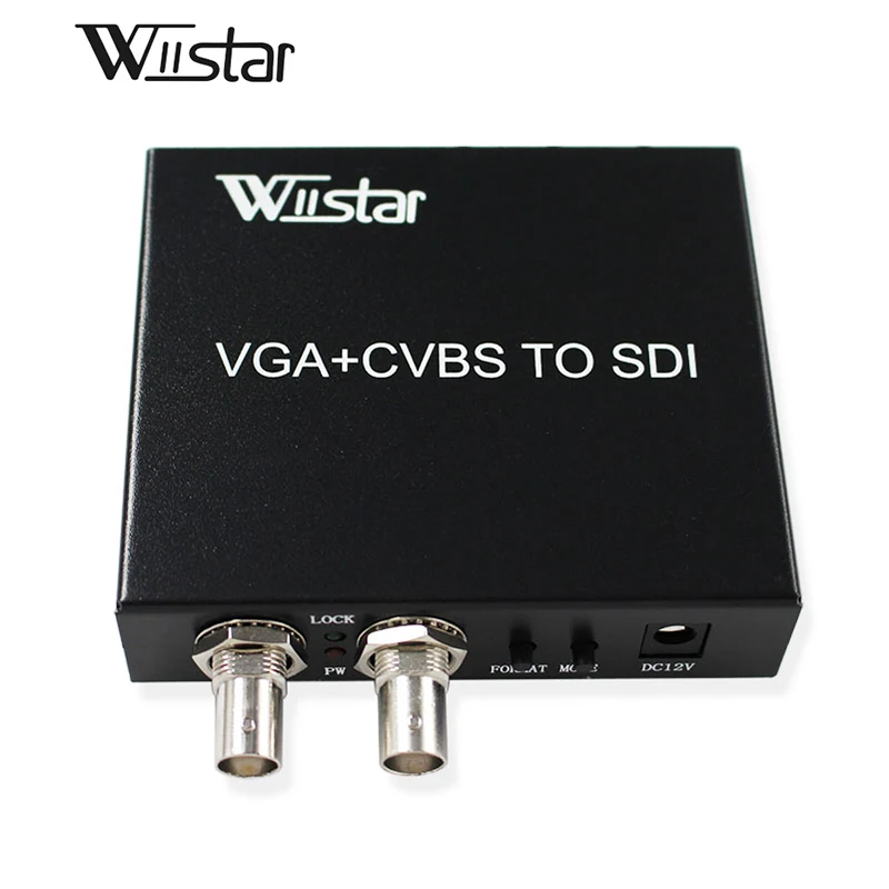 Конвертер Wiistar VGA AV в SDI адаптер с пультом дистанционного управления 1080P|cvbs to sdi|vga
