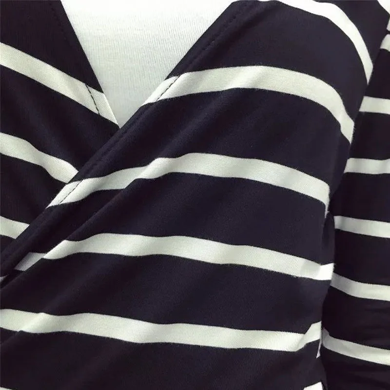 New 2017 Autumn Strip Crop Tops European Style Sexy Deep V Neck Cross T shirt Girl T-shirt Hollow Out Cropped Top For Women | Женская