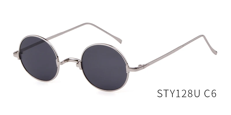 Long Keeper Round Sunglasses Men Women Fashion Retro Metal Sun Glasses Eyeglasses Eyewear Spectacles HD Lens Shade UV400 Outdoor - Цвет линз: C6Silver Grey