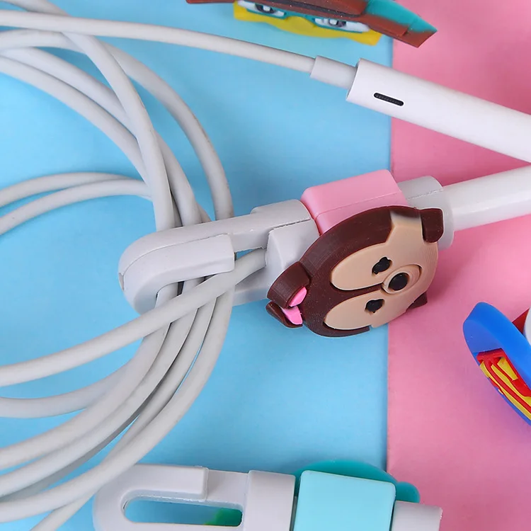 10 шт. мультяшный протектор для кабеля наушников наушники защита держатель шнура