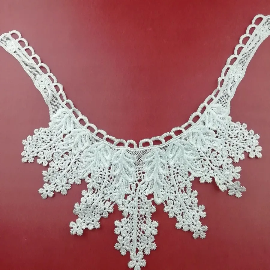 1pc Polyester White Black 2 Colors Flower Lace Neckline Fabric DIY handmade Wedding Dress Collar For Sewing Supplies Crafts | Дом и сад
