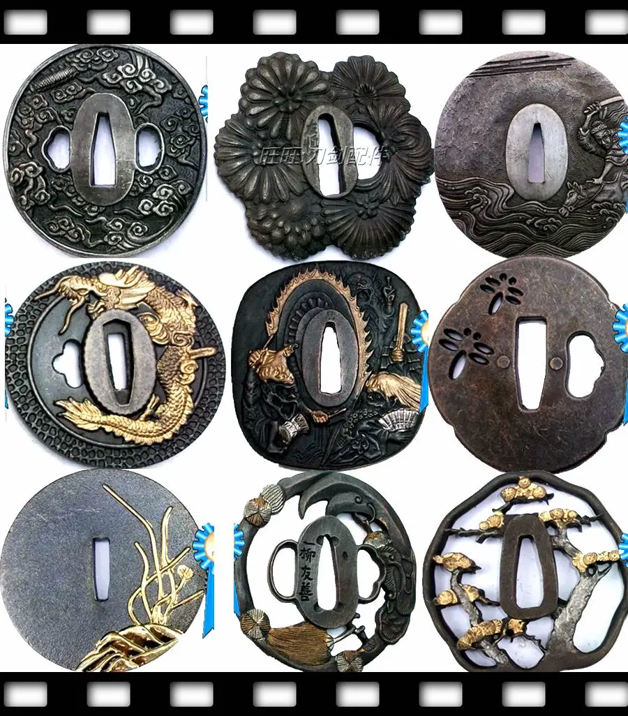 Wondefuul японский сплав Guard Tsuba для самурайский меч катана нож Guard Wakizashi ручной работы