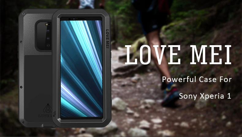Love Mei металлический чехол для sony Xperia 1 10 Plus XZ3 XZ2 Compact Armor противоударный чехол для телефона полный корпус анти-осенний чехол прочный Чехол
