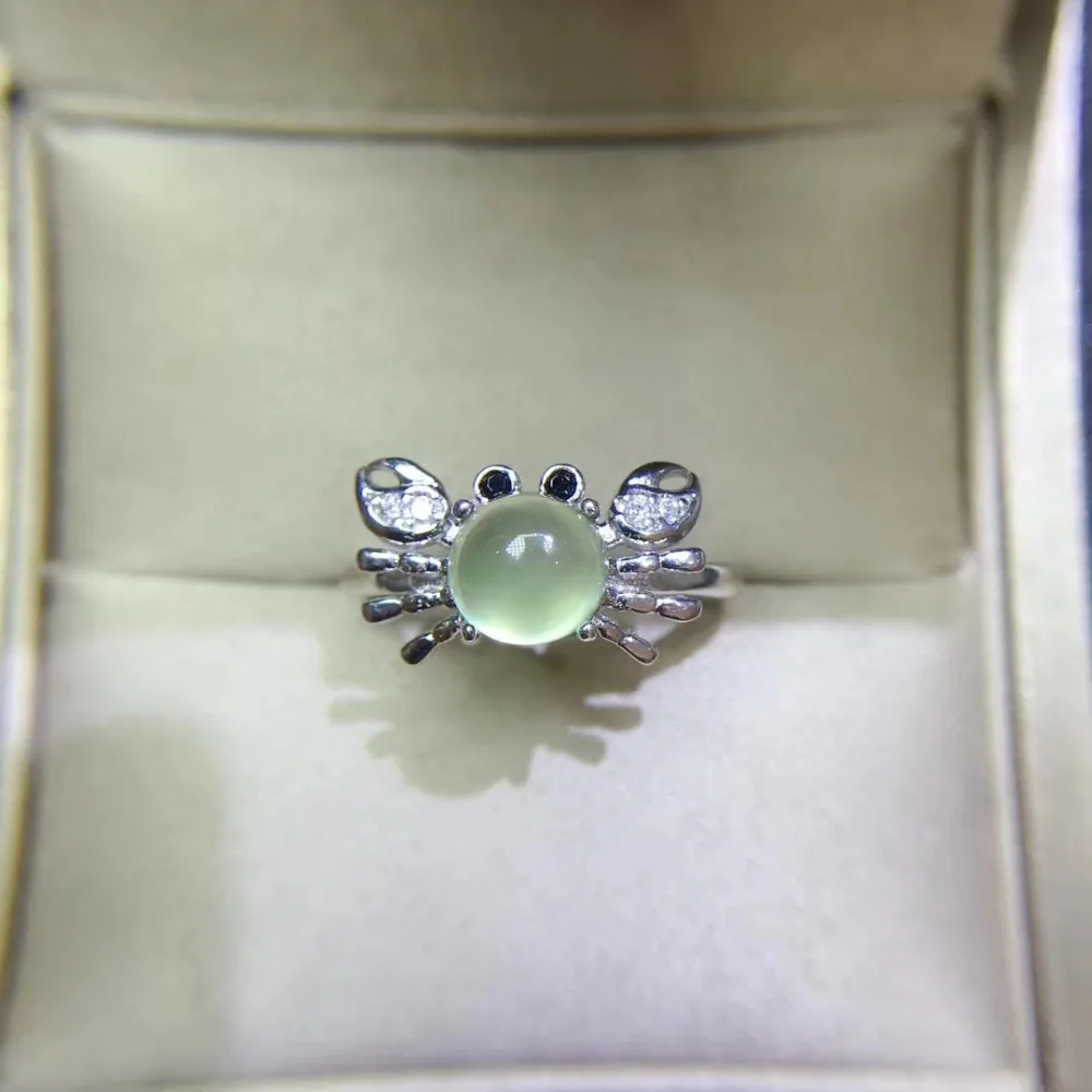 Элегантный Прекрасный Специальный Краб Натуральный Зеленый Пренит драгоценный