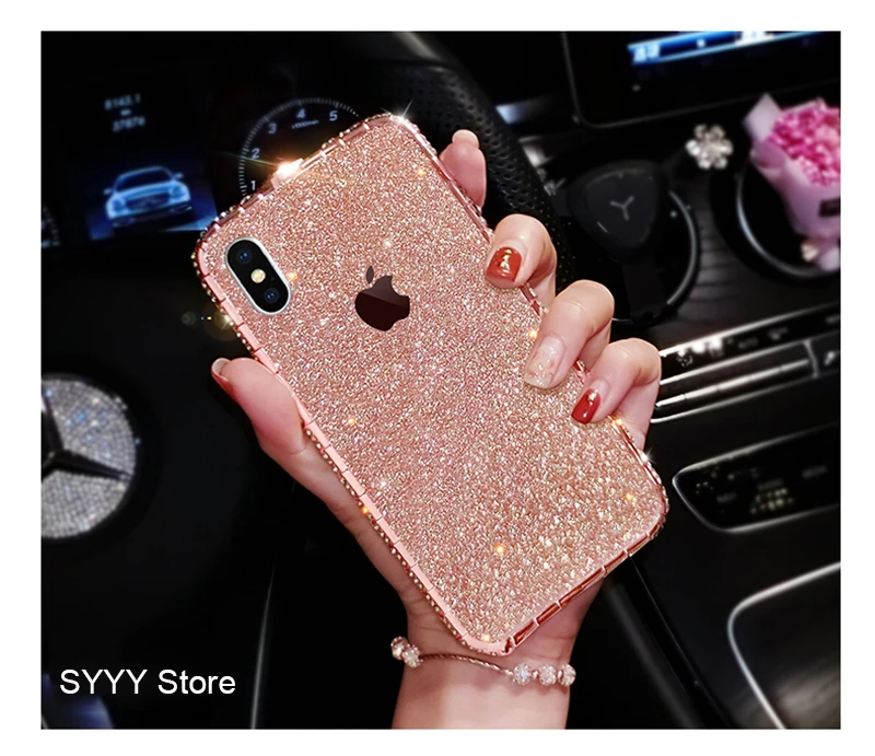 Роскошные модные стразы рамка чехол для iPhone 11 Pro Max XR XS X 8 7 6 6s plus прозрачный металл алмазный рамка крышка чехол для телефона для девочек