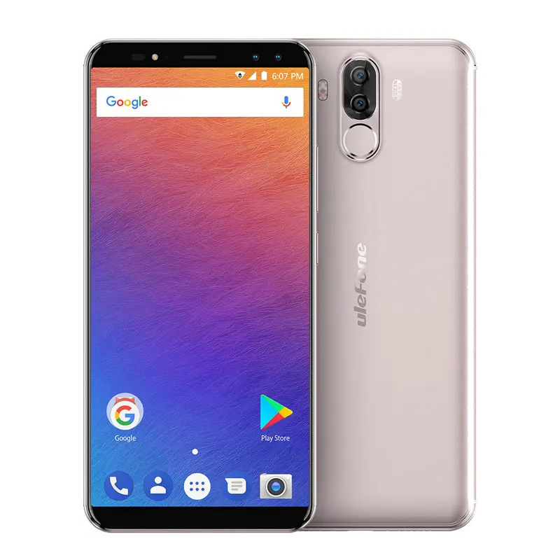 Rose Gold Ulefone Power 3 телефон смартфон телефоны смартфоны 6." FHD+ Экран 6080 мАч большая батарея смартфон Android 7.1 Face ID& Touch ID четыре Камер 4G мобильный телефон - Цвет: Rose Gold