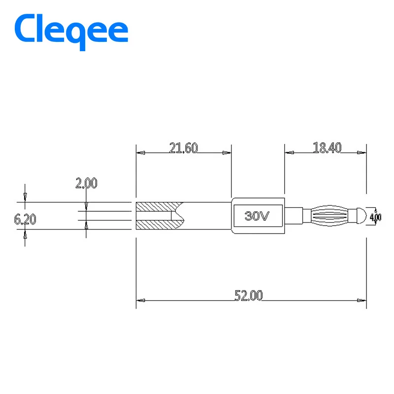 Новинка Cleqee P7021 2 шт. 4 мм штекер на гнездо банан для динамика тестовые щупы