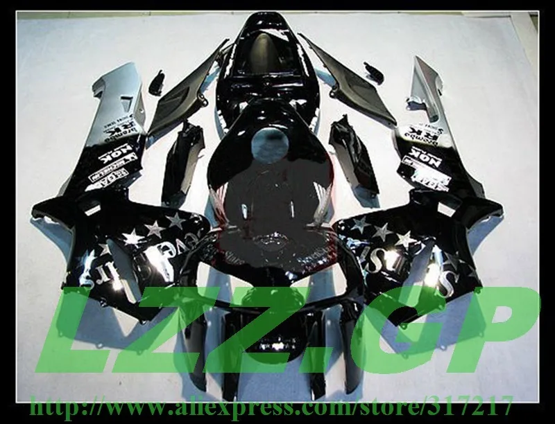 

Injection Black Silver Fairing Kit for Honda CBR 600 RR CBR600RR F5 05 06 2005 2006 ABS LZZ.GP bodykits motorcycle V3255k