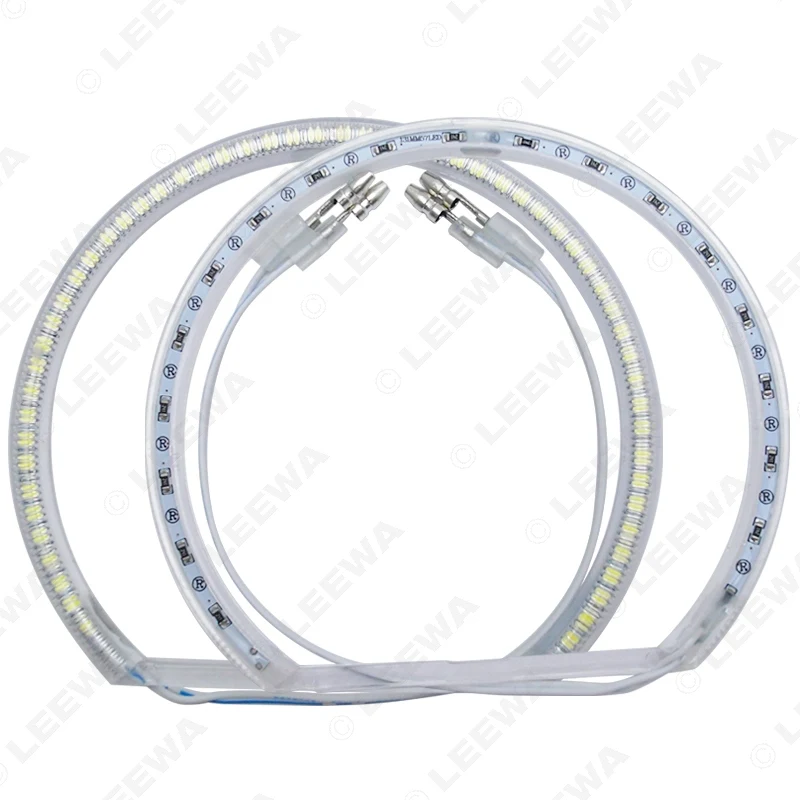 LEEWA 2x100мм 2x131мм автомобильный SMD LED Halo кольца ангельские глазки DRL фара для Ford Focus 08 +