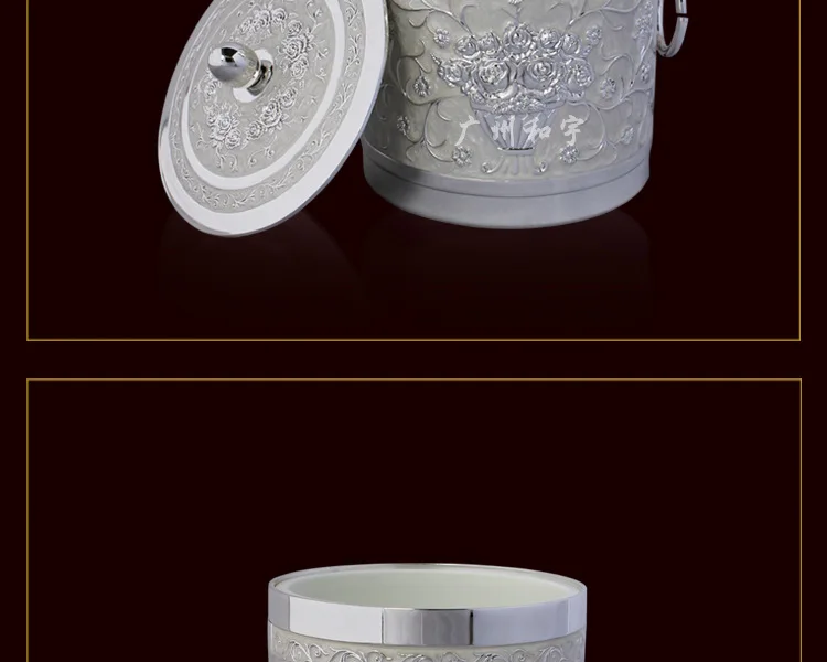 Европейский металла ведро льда цинковый сплав двойной изоляцией ice bucket высокого класса КТВ отель клуб поставки
