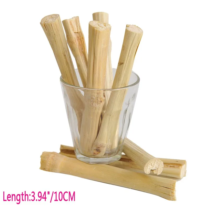 50g 10CM Sweet Bamboo Stick Branch Hamsters Chinchillas Rabbit Parrot Rat Guinea Pig Snacks Cleaning Teeth Treat Molar Chew