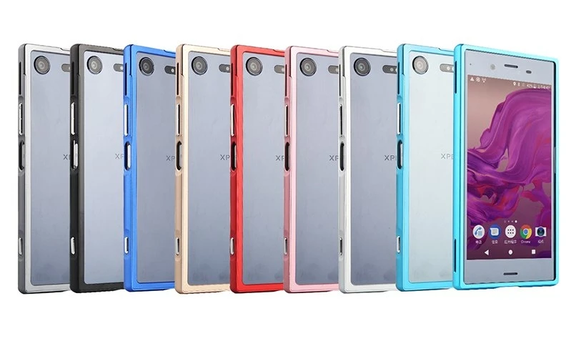 Металлический чехол для sony Xperia XZ1, бампер, противоударный, алюминиевая рамка, 2 в 1, ультра тонкий чехол для sony XZ1, чехол