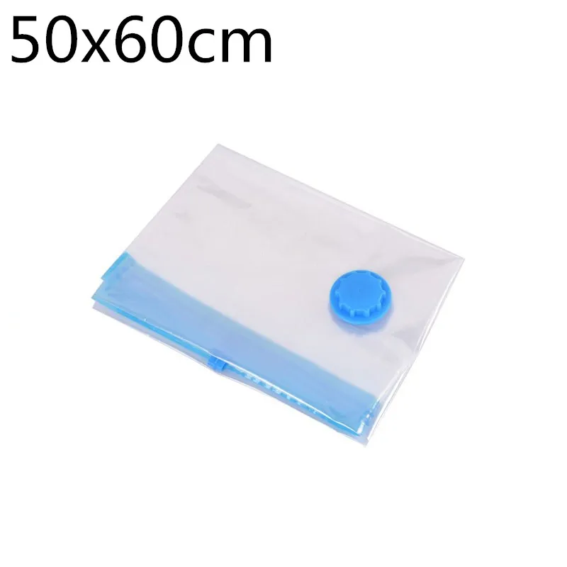 1pc 50x60cm Hoomall вакуумный мешок для хранения одежды мешок с клапаном прозрачная граница складной сжатый органайзеры Экономия пространства уплотнения пакет - Цвет: 1pc 50x60cm
