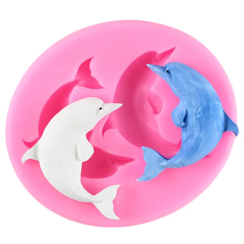 Sugarcraft силиконовые формы для морских животных дельфинов помадки DIY Инструменты