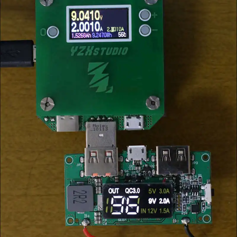 Горячая AMS-Boost 5V High Pass Qc3.0 Быстрая зарядка пресс-доска с цифровым дисплеем питания Мобильная плата питания