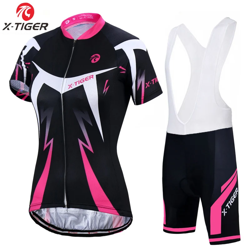 Bib Cycling Set X-Tiger Высокое качество Велоспорт Джерси Набор мотобайк, велосипед, велотренажер одежда лето быстросохнущая Велоспорт Джерси одежда для велогонок костюм - Цвет: Bib Cycling Set