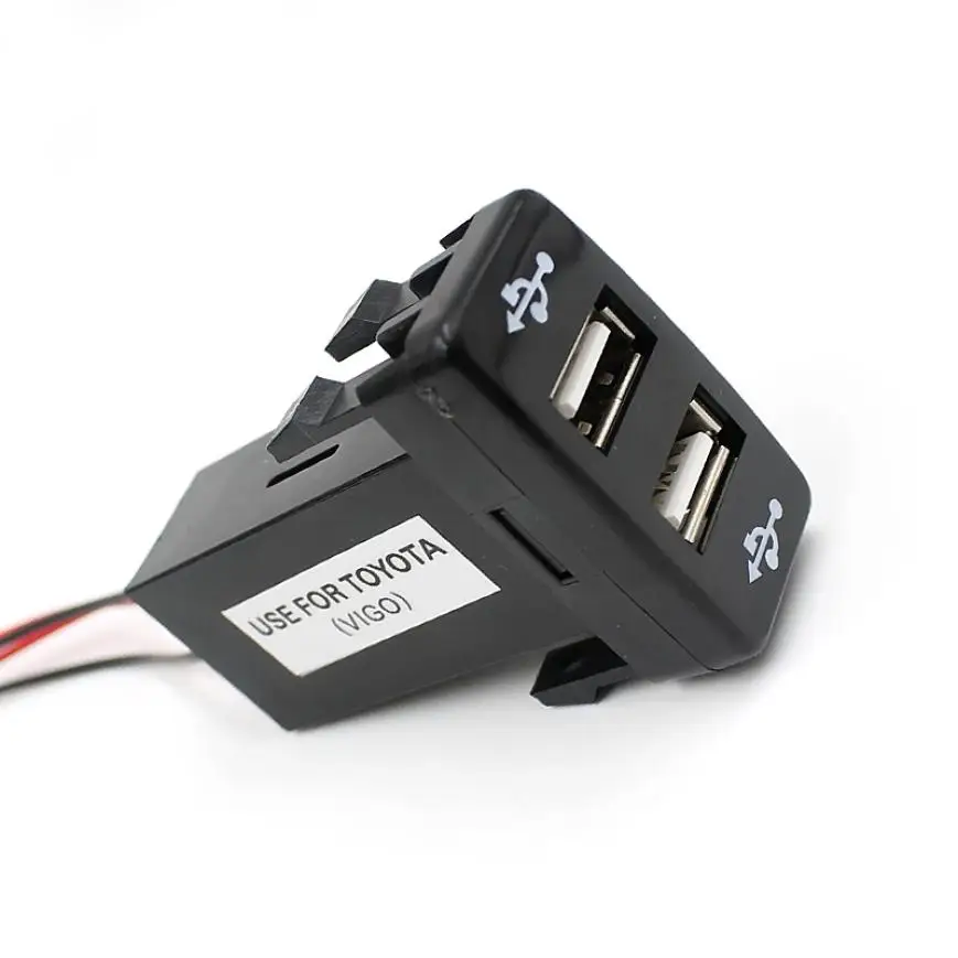 Автомобильное зарядное устройство для приборной панели с двумя USB портами 12 В до 5